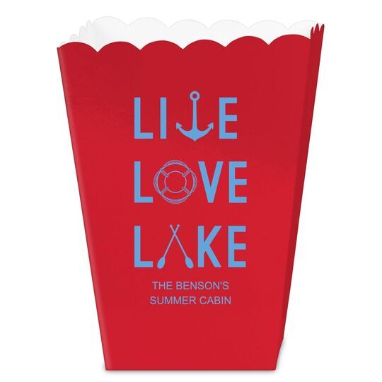 Live, Love, Lake Mini Popcorn Boxes